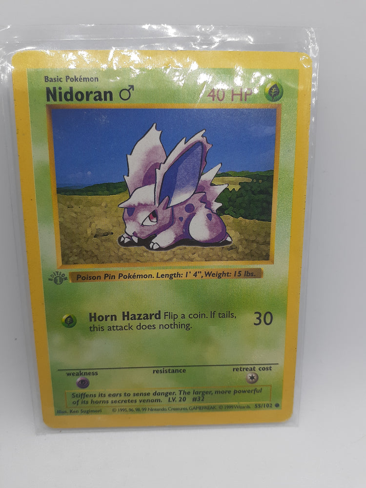 Nidoran M (55) [Base Set (First Edition) (Gray Stamp) (Shadowless)]