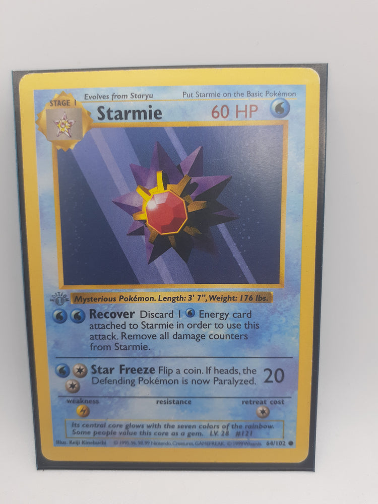 Starmie (64) [Base Set (First Edition) (Gray Stamp) (Shadowless)]
