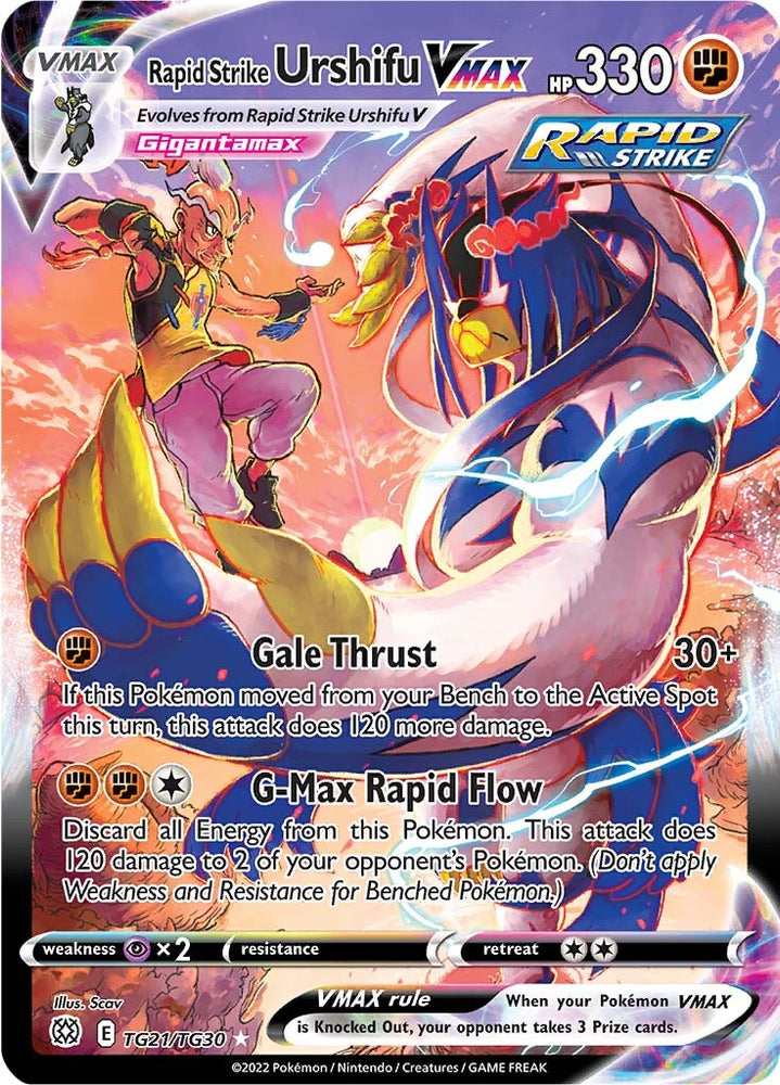 PSA Graded - Rapid Strike Urshifu VMAX (TG21/TG30) [Sword & Shield: Brilliant Stars]