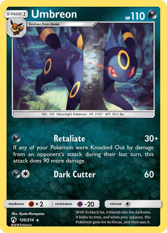 Umbreon (120/214) (Cosmos Holo) (Blister Exclusive) [Sun & Moon: Lost Thunder]