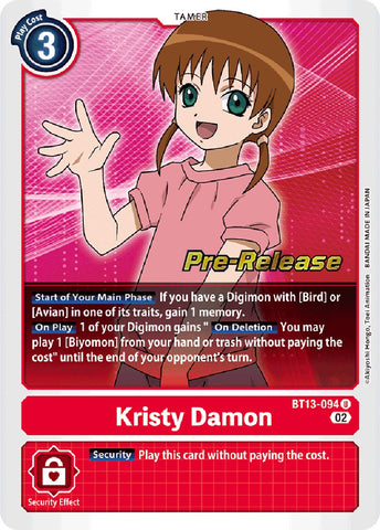 Kristy Damon [BT13-094] [Versus Royal Knights Booster Pre-Release Cards]