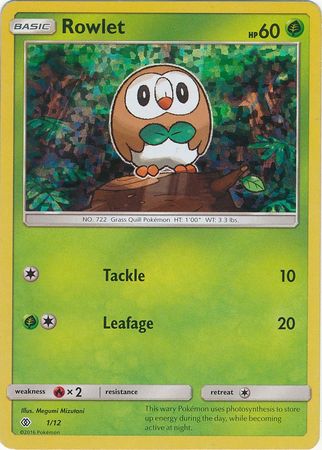 Rowlet (1/12) [McDonald's Promos: 2017 Collection]