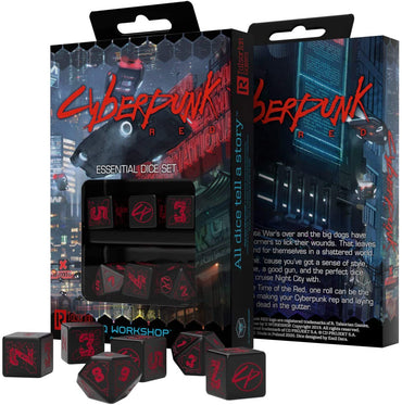 Cyberpunk RPG Red Essential Dice Set