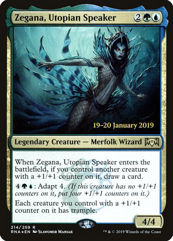 Zegana, Utopian Speaker [Ravnica Allegiance Prerelease Promos]