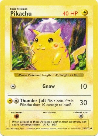 Pikachu (58) [Base Set (Red Cheeks) (Shadowless)]