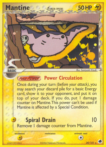 Mantine (20/101) (Delta Species) [EX: Dragon Frontiers]