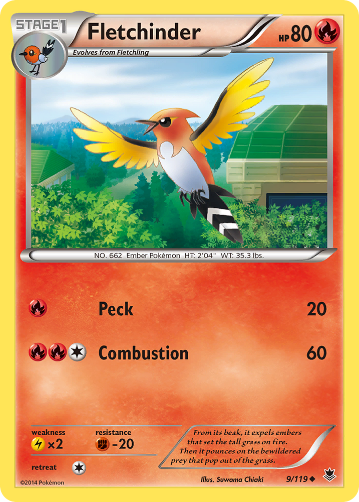 Fletchinder (9/119) [XY: Phantom Forces]