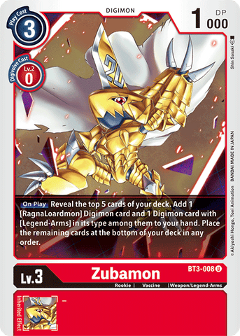 Zubamon [BT3-008] [Release Special Booster Ver.1.5]