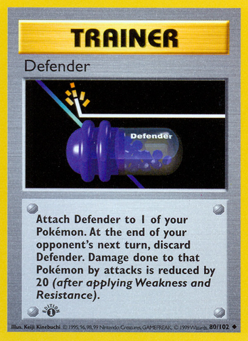 Defender (80/102) (Shadowless) [Base Set 1st Edition]