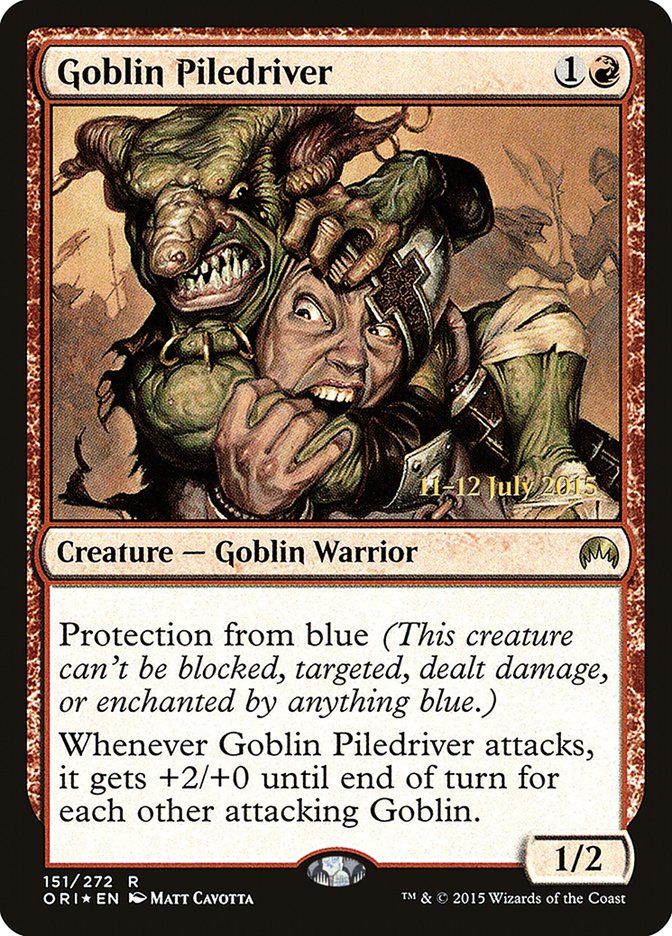 Goblin Piledriver [Magic Origins Promos]