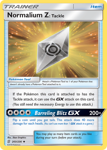 Normalium Z: Tackle (203/236) [Sun & Moon: Unified Minds]